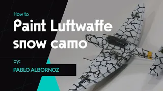 🇺🇸🇪🇸 How to paint LUFTWAFFE SNOW CAMO ❄️✈️ by Pablo Albornoz