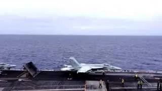 F-18s departing John C. Stennis carrier