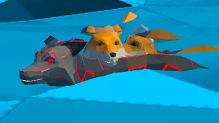 Симулятор Лисы #3 Черный и белый лис Кида. Семья лисят в Fox Family Animal Simulator на пурумчата