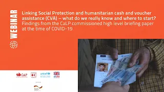 Linking Social Protection and humanitarian CVA – what do we really know and where to start?