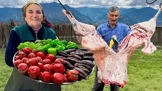 Healthy Vegetables And Delicious Mutton! A Real Culinary Day In An Azerbaijani Village