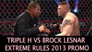 WWE Extreme Rules 2013 - Triple H vs Brock Lesnar Steel Cage Match Promo HD ( WWE 13 Simulation )