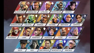 Apex Legends - All Characters Select Intro (Season 0 to 14)