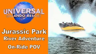 Jurassic Park River Adventure Ride at the Universal Orlando Resort (Front Row POV)