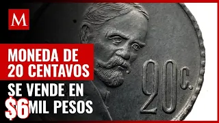 Moneda de 20 centavos Francisco y Madero tiene. un error valioso!