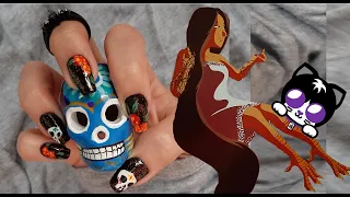 Day of the dead nails + The tale of La Xtabay