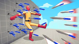 KNIFE THROWING PINNING EVERY UNIT TO THE WALL | TABS - Totally Accurate Battle Simulator