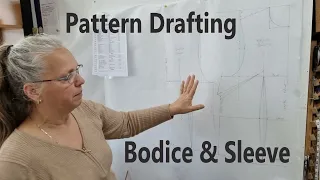 How To Measure & Draft Basic Bodice Pattern With Darts Including Sleeve drafting ideal for Beginners