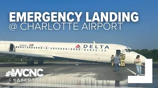 Delta pilot safely lands jet without nose gear at Charlotte airport