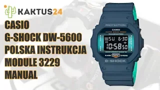 Jak ustawić Casio G-Shock DW-5600  instrukcja obsługi PL ustawienia zegarka  kaktus24.pl