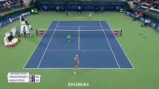 Su-Wei Hsieh Amazing Shot. Dubai Doubles Final.
