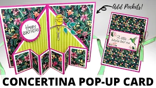 Concertina Pop Up Card with or without Pockets!