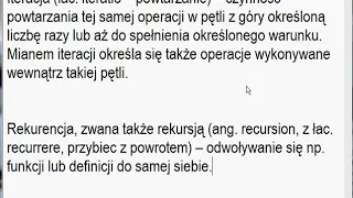 Słowniczek Informatyka #1 Iteracja i rekurencja