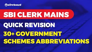 30+ Government Schemes Abbreviations | General Awareness | Current Affairs | SBI Clerk 2021