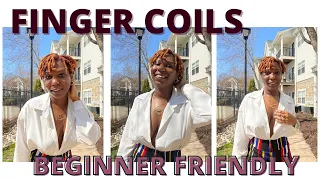 BEGINNER FRIENDLY: Finger coils on short natural hair