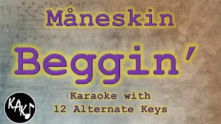 Beggin Karaoke - Maneskin Instrumental Lower Higher Male Female Original Key