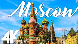 FLYING OVER MOSCOW IN 4K ULTRA HD VIDEO - PIANO RELAXING MUSIC - 4K RELAXATION TUBE (4K UHD) 60 FPS