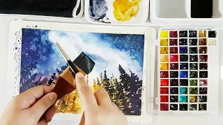 Watercolor Landscape with Daniel Smith Watercolors