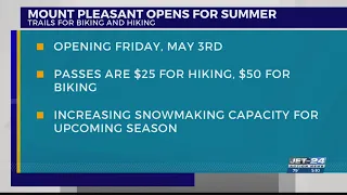 No snow, no problem-- Mt. Pleasant opening up for summer activities