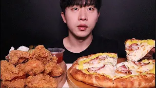 MUKBANG) POTATO PIZZA FRIED CHICKEN 