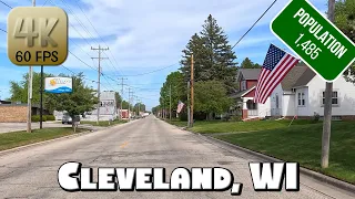 Driving Around Small Town Cleveland, Wisconsin in 4k Video