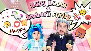 BABY DANIA GIBT ÜBERALL MIT EINHORN AN! 🦄 Das gibt Stress mit Papa Kaan [Roblox Deutsch]