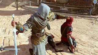 Assassin's Creed Mirage Untouchable Master Basim No Damage Sword Combat with Rostam Outfit