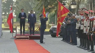 Österreichs Bundeskanzler Sebastian Kurz zu Besuch in Mazedonien