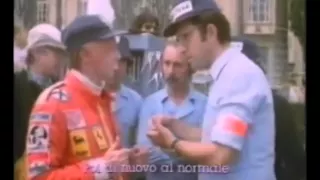 Niki Lauda and Mauro Forghieri discussing about car wings - Monaco 1977