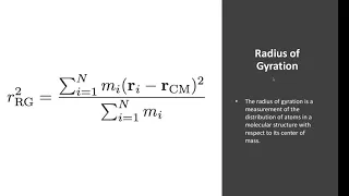 How to calculate the radius of gyration for a protein using VMD?