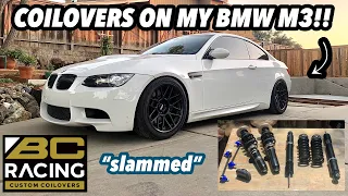 COILOVER INSTALL ON MY BMW M3!! TOO LOW??