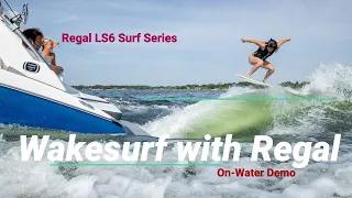 REGAL LS6 Surf Boat On-Water Demo: A Saltwater boat for Wakesurf, Wakeboard & Waterski family fun!