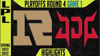 RNG vs JDG Highlights Game 1 | Round 4 LPL Playoffs Spring 2022 | Royal Never Give Up vs JD Gaming