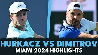 Hubert Hurkacz vs Grigor Dimitrov Dramatic Match Highlights! | Miami 2024