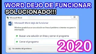 ★ WORD DEJO DE FUNCIONAR | METODO DEFINITIVO (SOLUCIONADO!!!) - 2019