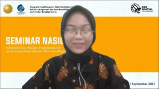 Seminar Nasional "KST dan Implementasinya untuk Perencanaan Wilayah (DAS) dan Mitigasi Bencana"