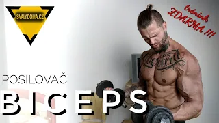 #151 Nejlepší cviky na BICEPS s jednoručními činkami ! Vetší pazoury za 12 min ! Trénink ZDARMA !!!