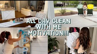 ALL DAY CLEAN WITH ME MOTIVATION! // Busy stay-at-home mom!!  // Get it all done✅ 🌺
