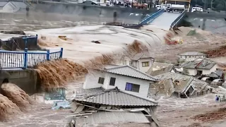 Several Chinese villages under water due to river overflow South China is damaged by Typhoon Saola