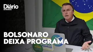 Jair Bolsonaro abandona entrevista na Jovem Pan ao ser perguntado sobre 'rachadinhas'