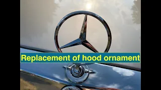 olaf's oldtimer. Repair. Replacement of star hood ornament on my Mercedes W201 190D.