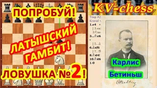 Латышский гамбит Ловушки в шахматах 2 в дебюте Видео для начинающих