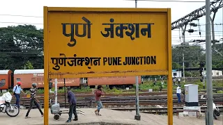 Pune Junction railway station Maharashtra, Indian Railways Video in 4k ultra HD