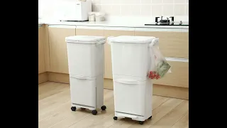 Dual Layer Trash and Recycling Bin