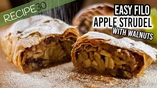 Easy Apple Strudel made with Filo Pastry