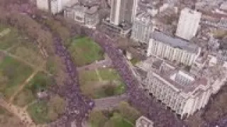 Crowds gather in London to protest against Brexit