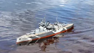 HMS Queen Elizabeth 1943 RC 1/350 scale model. Part 3