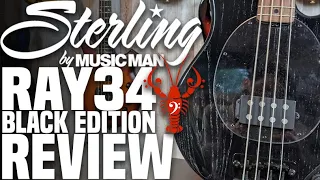Ray34 BLACK from Sterling by Music Man - How much more black can it be? None - LowEndLobster Review