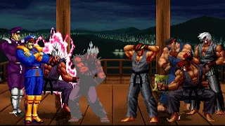 [KOF Mugen] Memorial | Vega & Gouki Team vs Ken & Ryu Team [ 4vs4 ]