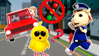 The traffic light is broken👮‍♂️🚦😵 How can we cross the road!👮‍♂️🚦😵 Nursery Rhymes & Kids Songs